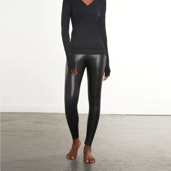 Commando Perfect Control Faux Leather Leggings Small - Picture 2 of 10